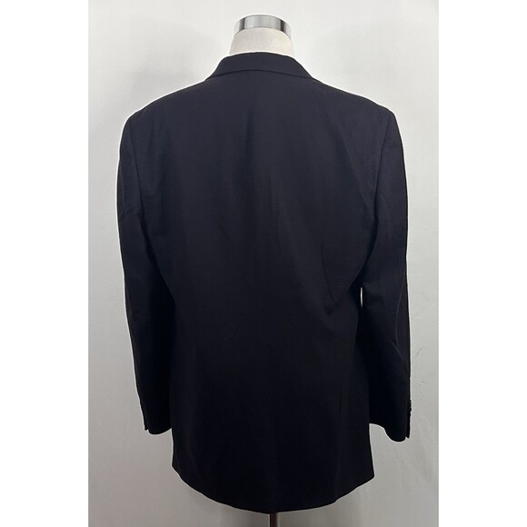 Metropolitan View 44L Sport Coat 100% Cashmere Navy Blue Three Button Lined - Picture 7 of 9